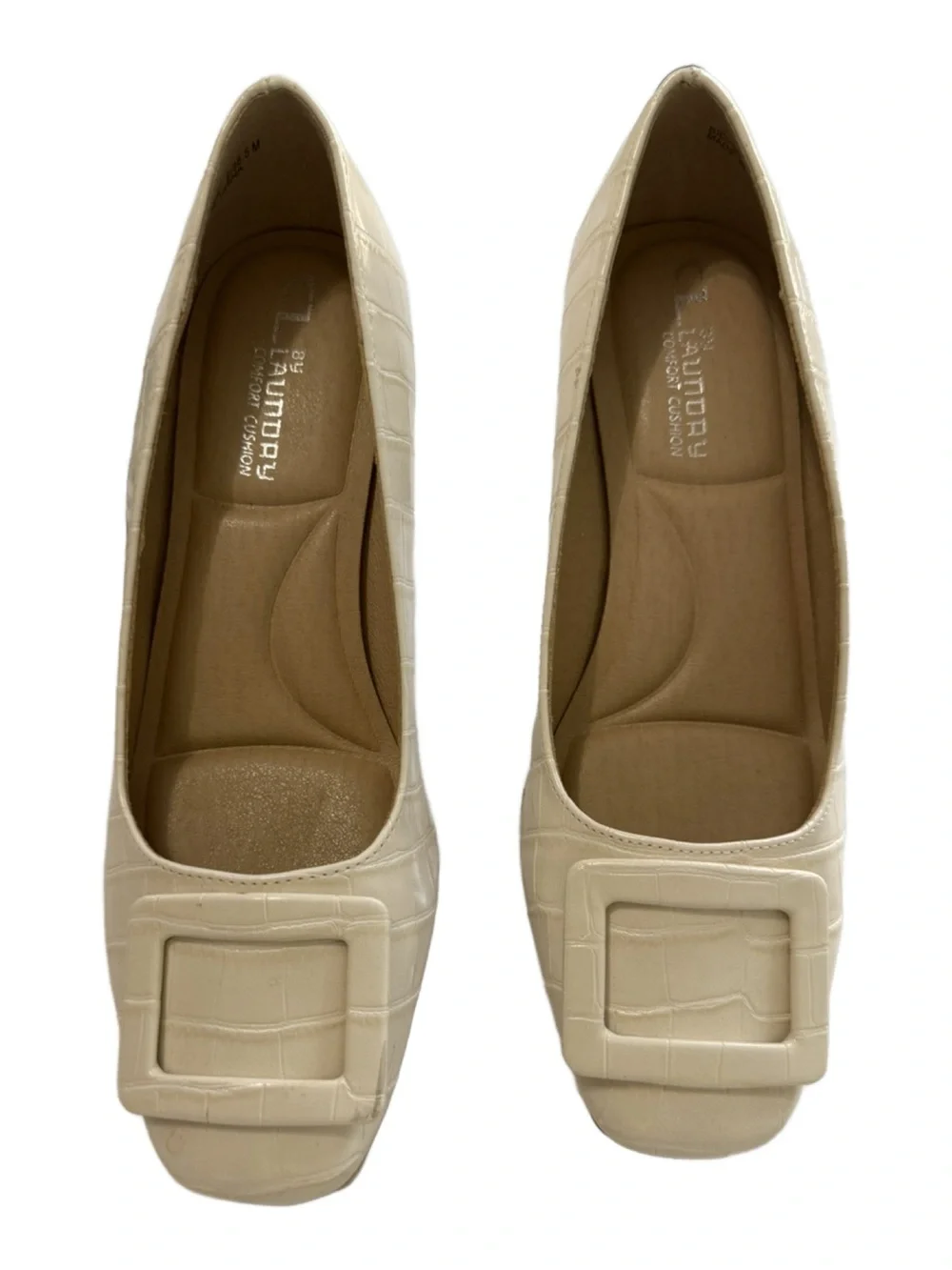 CL bu Chinese Laundry Cream Bog Ben Block Heel. 6M